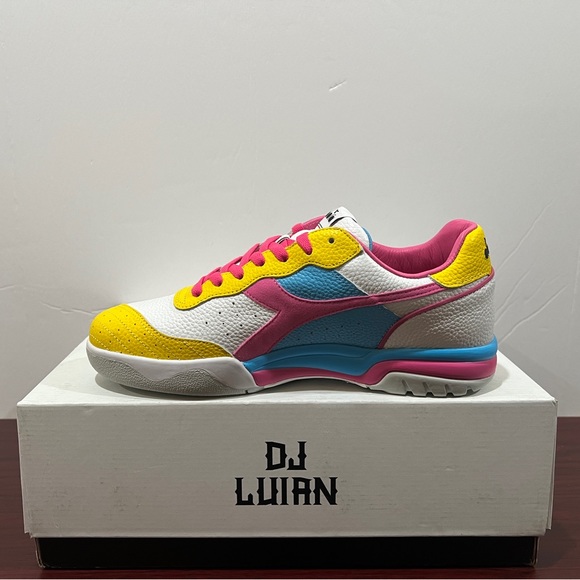 Diadora x DJ Luian, Maverick, Blue, White, Yellow & Pink - Picture 2 of 15